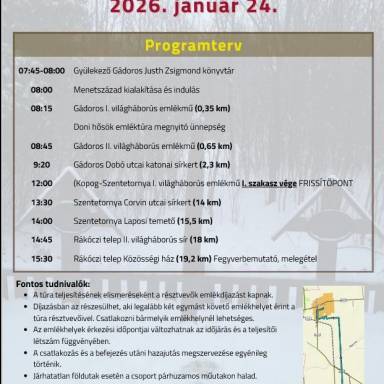 Doni hősök emléktúra 2026